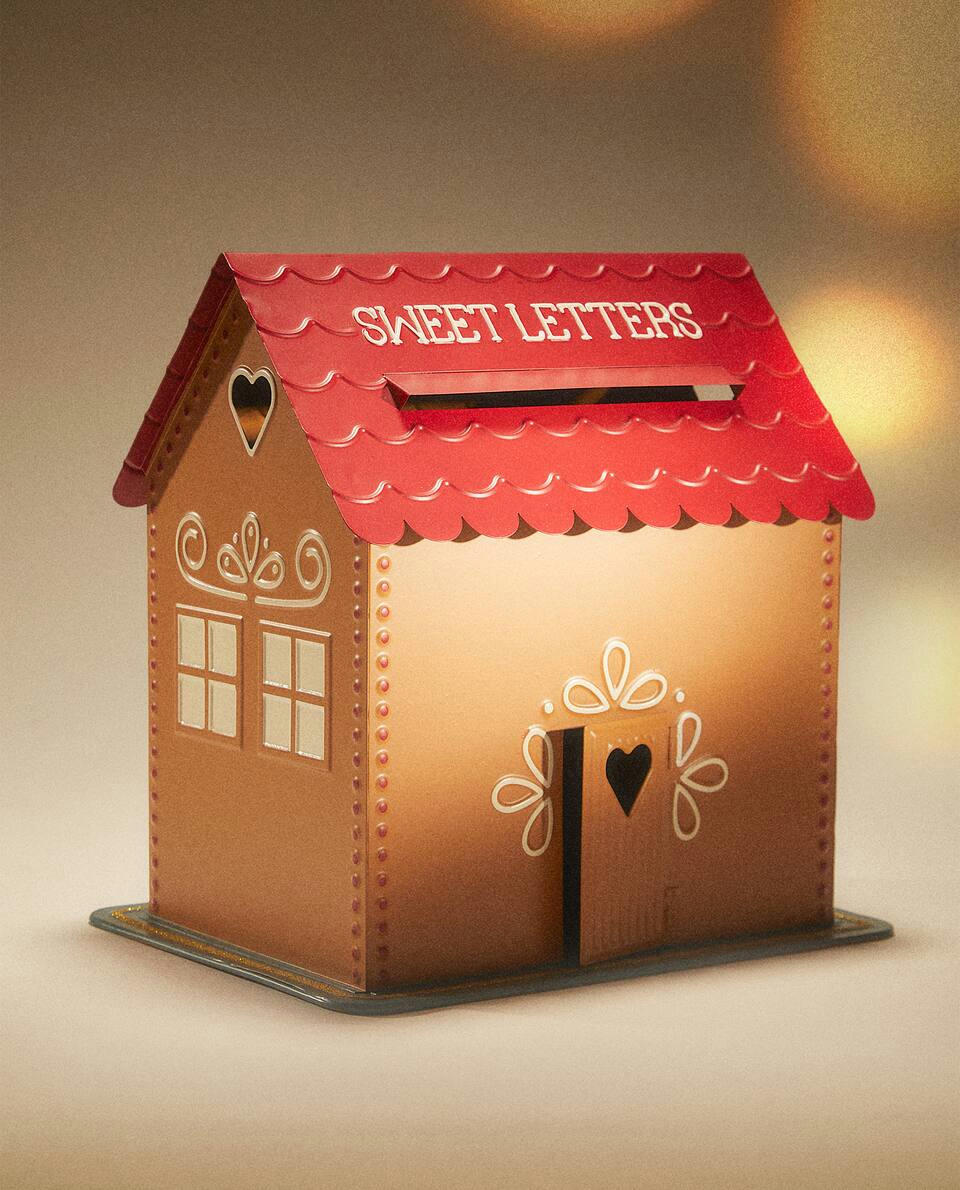 CHILDREN’S CHRISTMAS GINGERBREAD HOUSE LETTER BOX