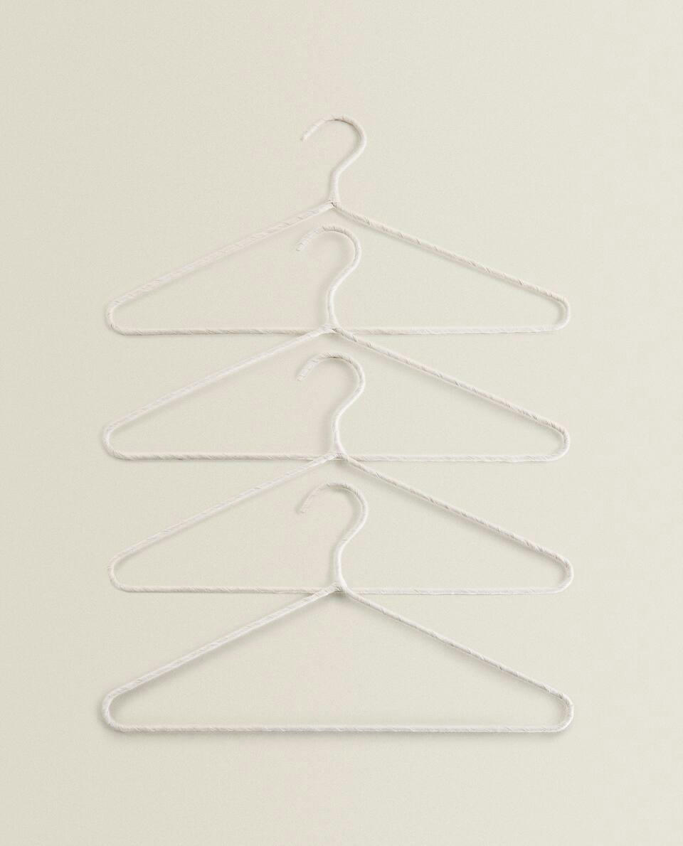 BEIGE COTTON AND LINEN HANGER (PACK OF 4)