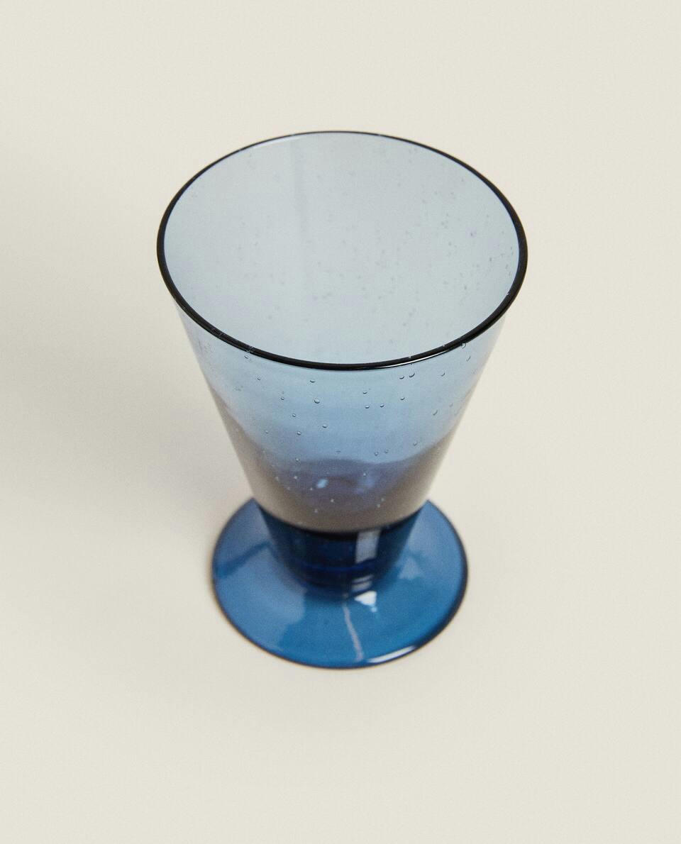 LARGE GLASS WITH BUBBLES