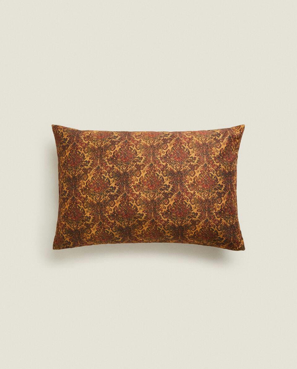 CHRISTMAS DAMASK COTTON CUSHION COVER