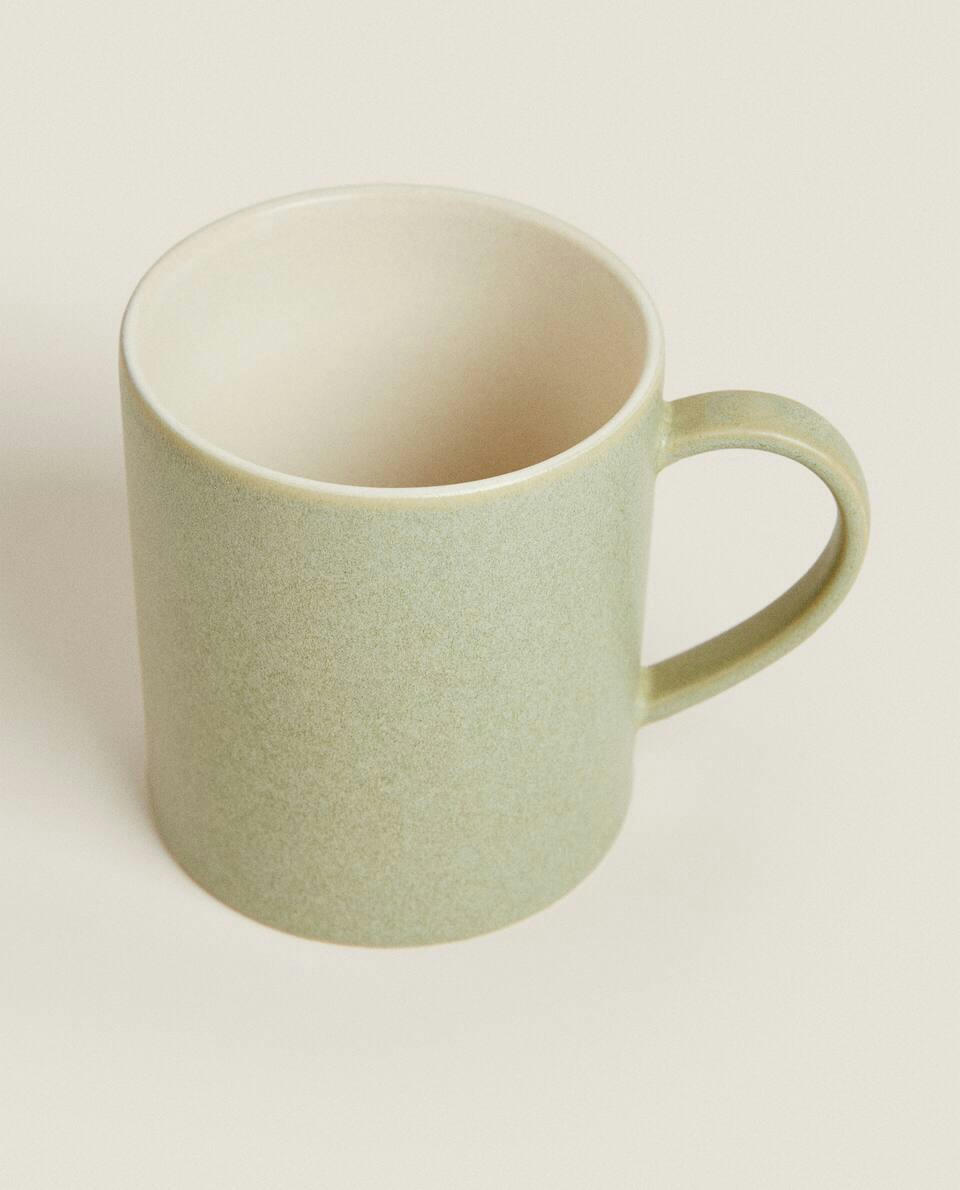 COLOURED STONEWARE MUG