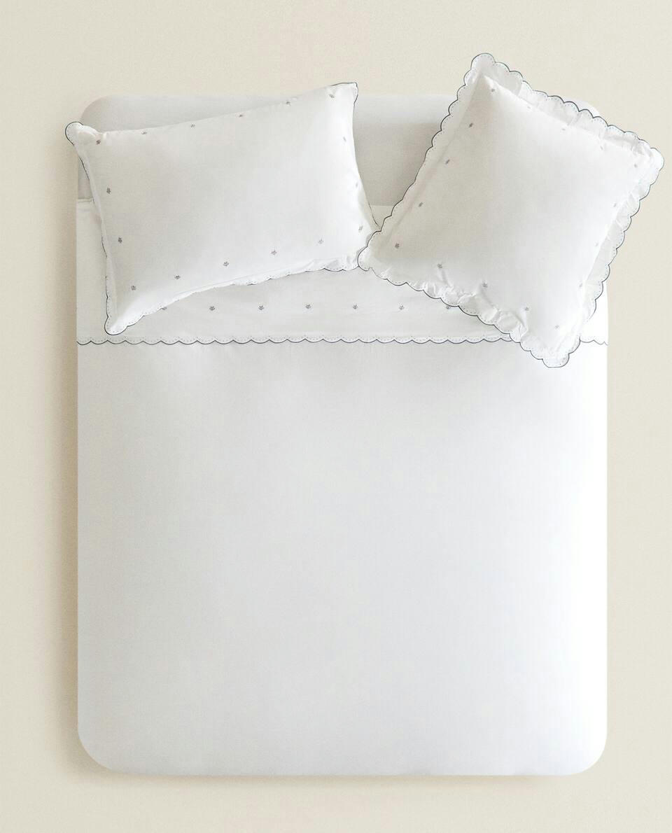 FLORAL EMBROIDERY DUVET COVER