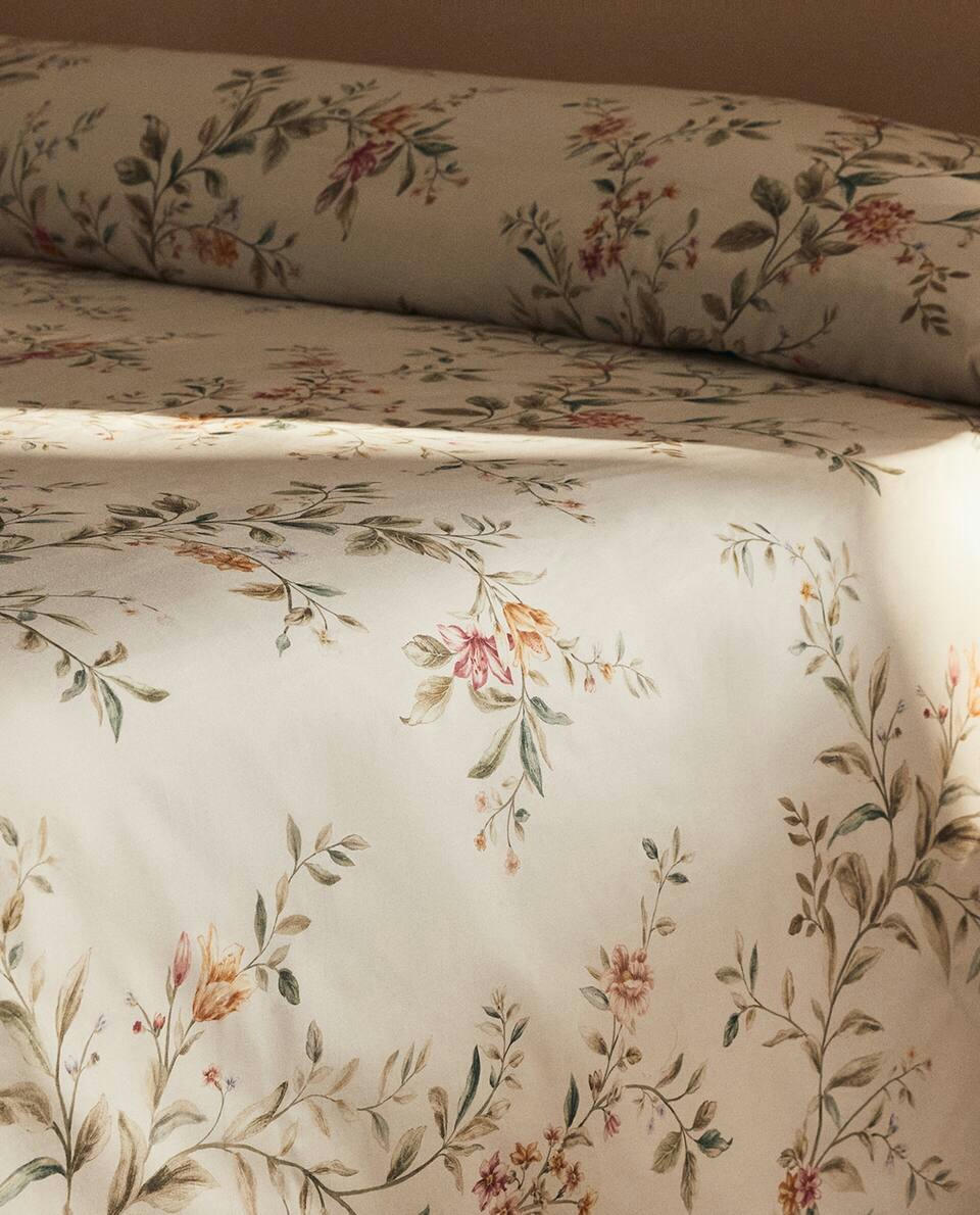 FLORAL PRINT DUVET COVER