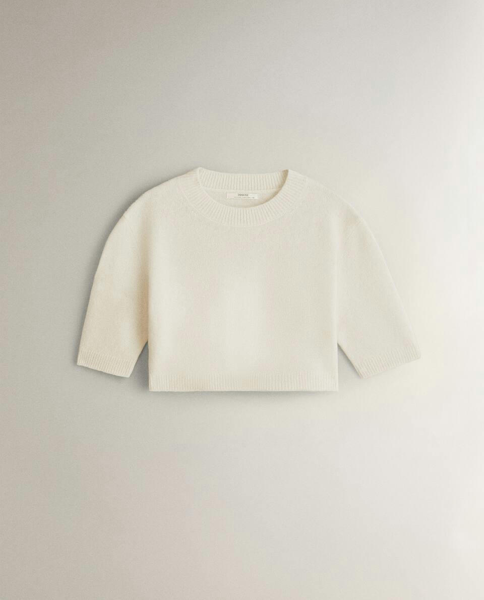 CROPPED CASHMERE SWEATER