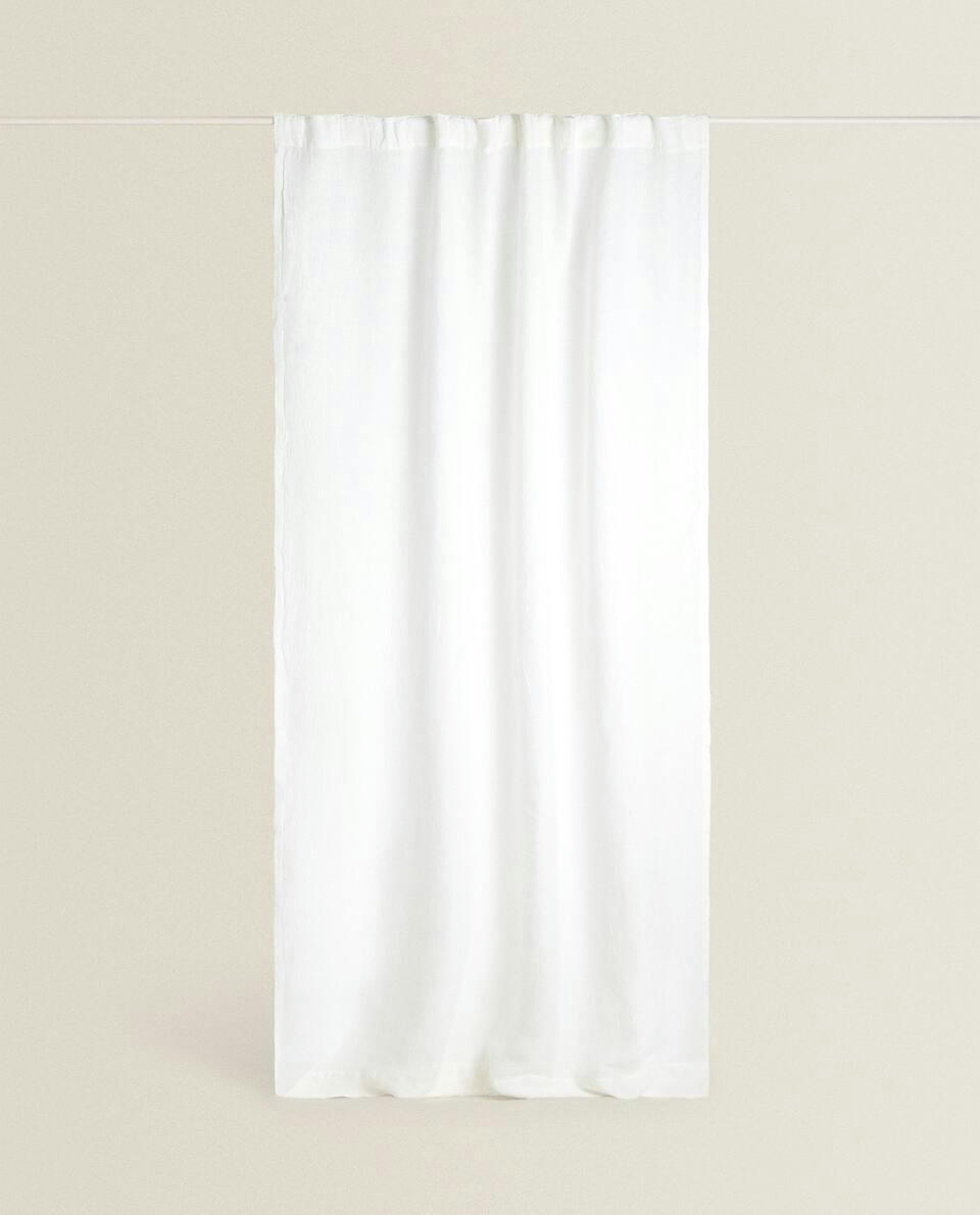 WHITE LINEN CURTAIN