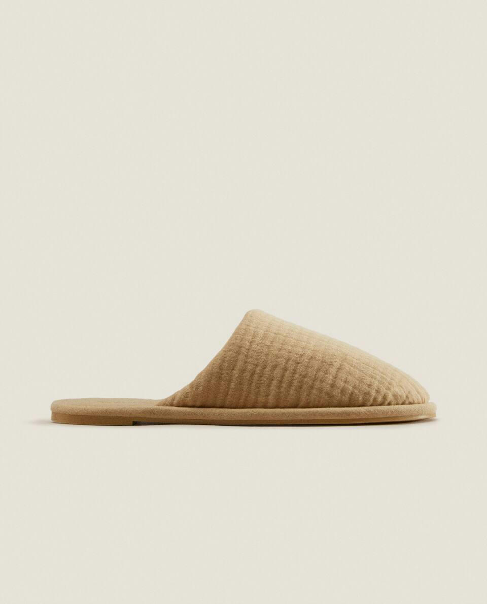 COTTON MUSLIN SLIPPERS