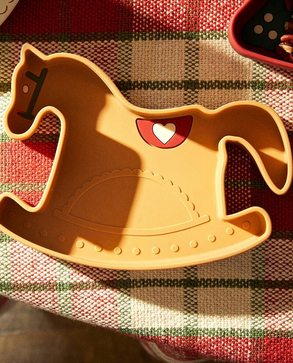 SILICONE CHRISTMAS HORSE SEESAW PLATE