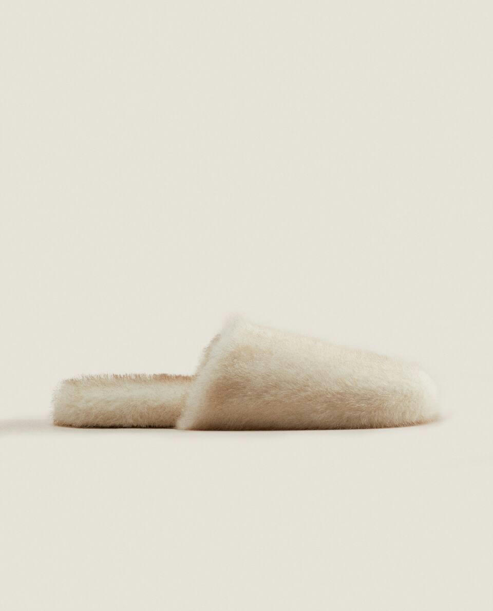 FAUX FUR MULE SLIPPERS