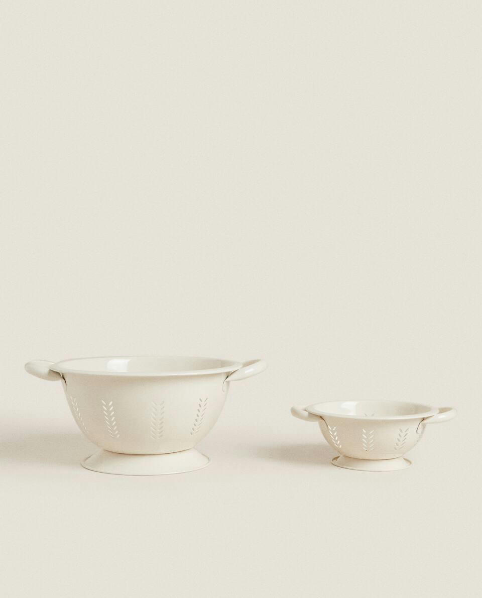 HERRINGBONE STEEL COLANDER