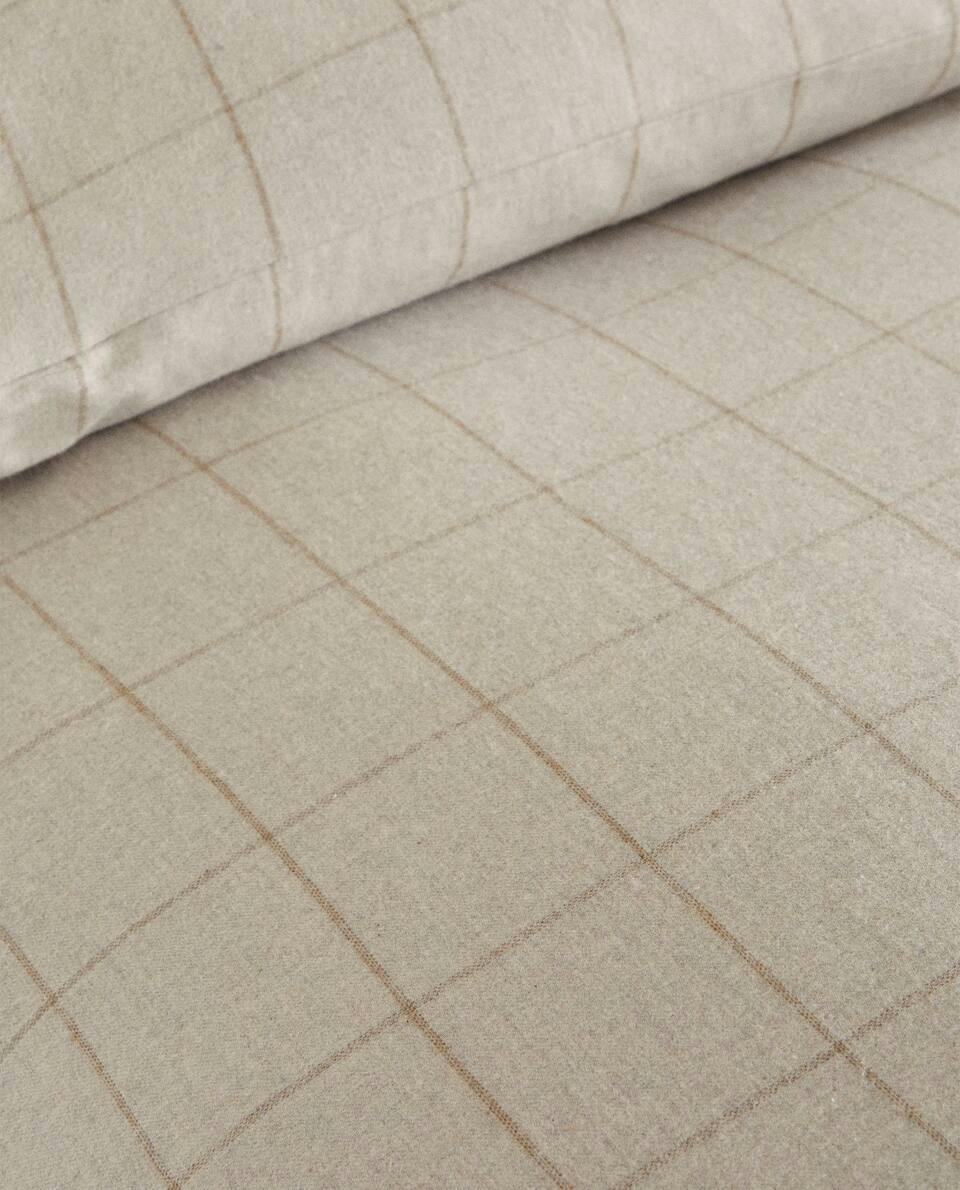 CHECK FLANNEL DUVET COVER