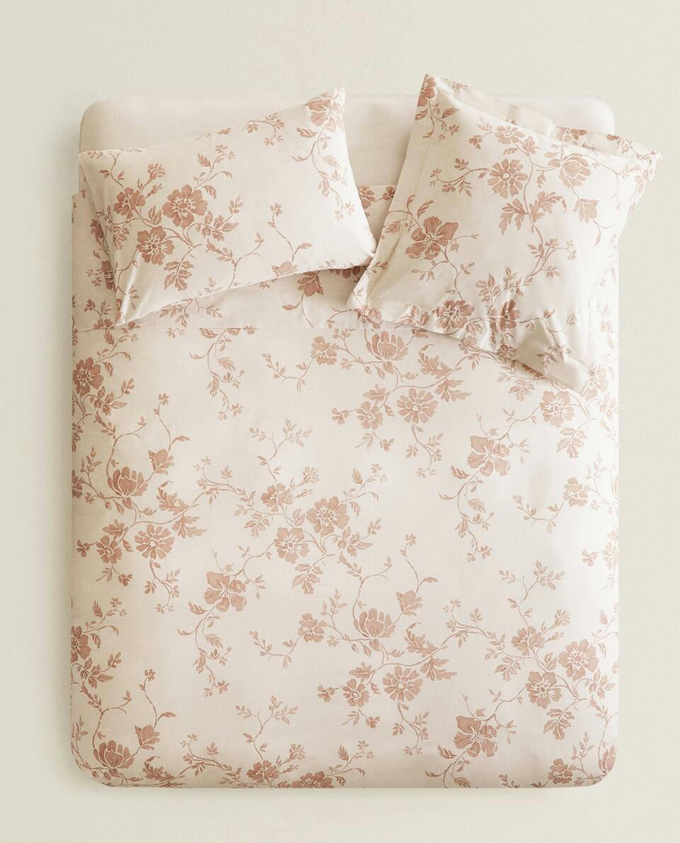 FLORAL PRINT DUVET COVER