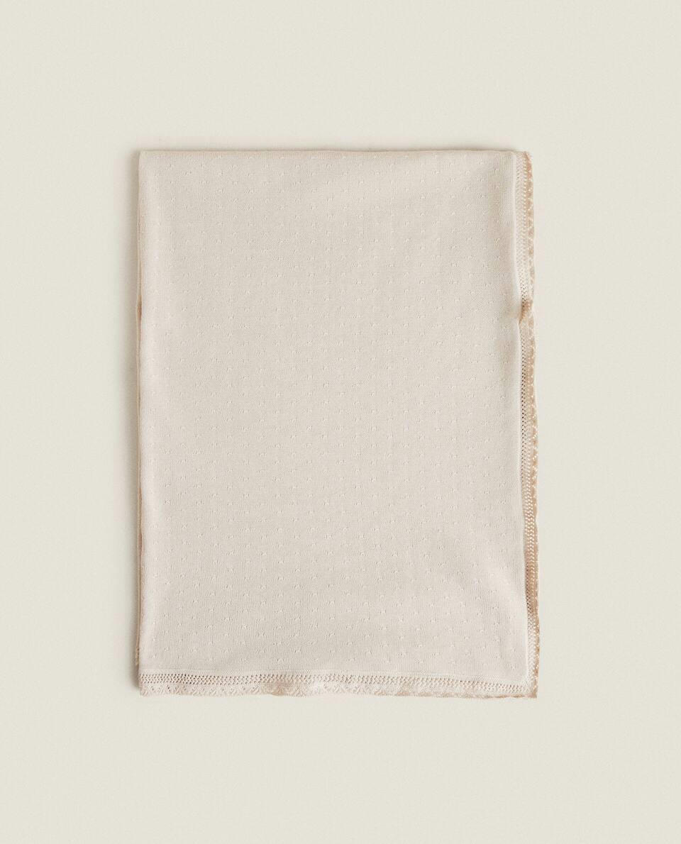 COTTON KNIT BLANKET