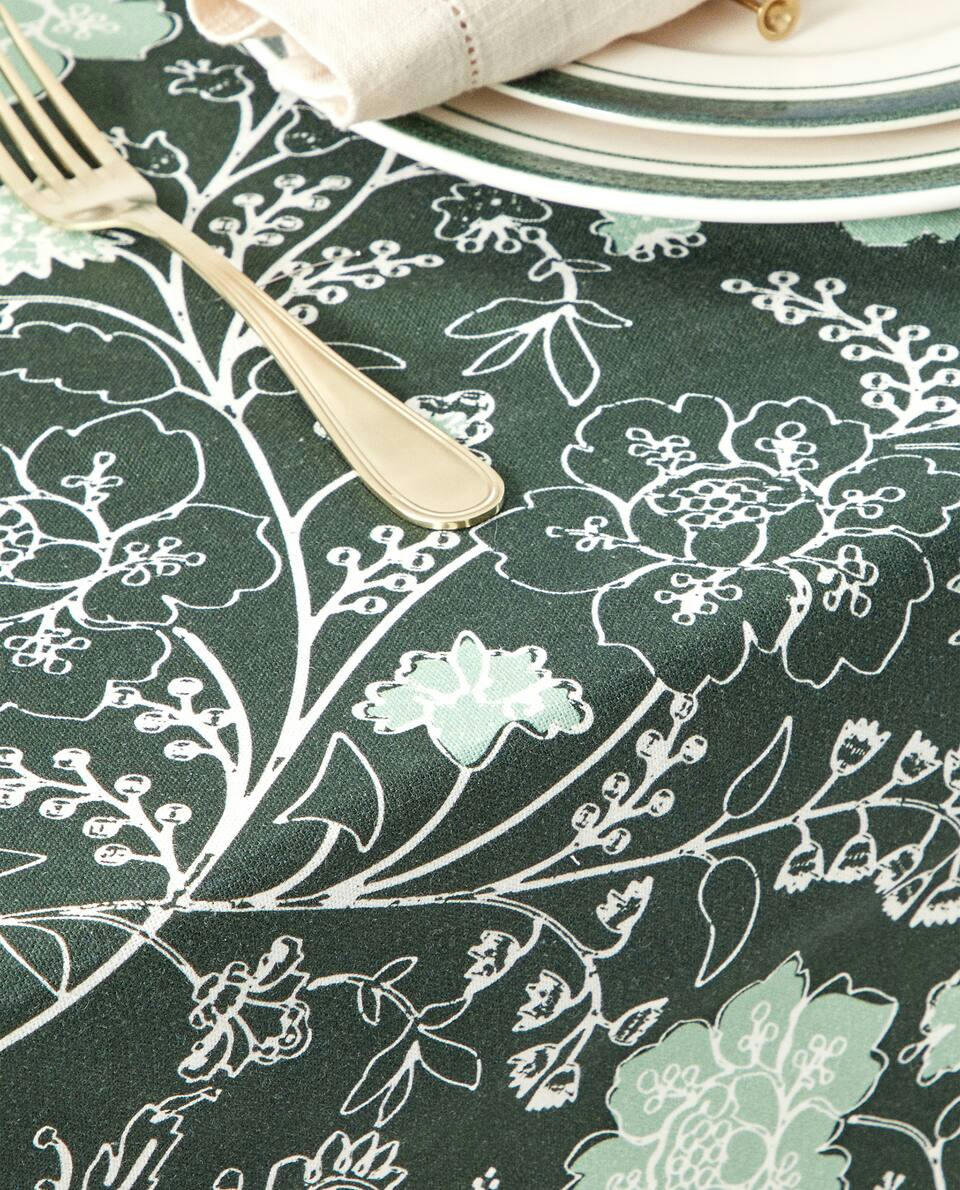 FLORAL COTTON TABLECLOTH