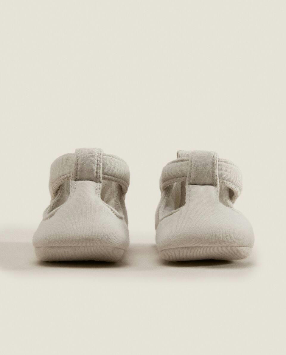 COTTON SANDAL-STYLE BOOTIES