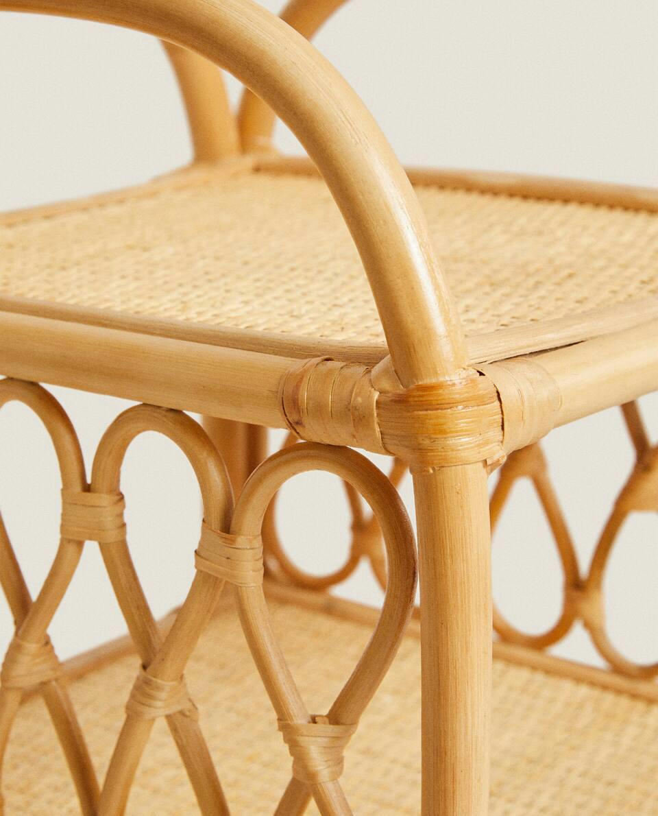 RATTAN BEDSIDE TABLE