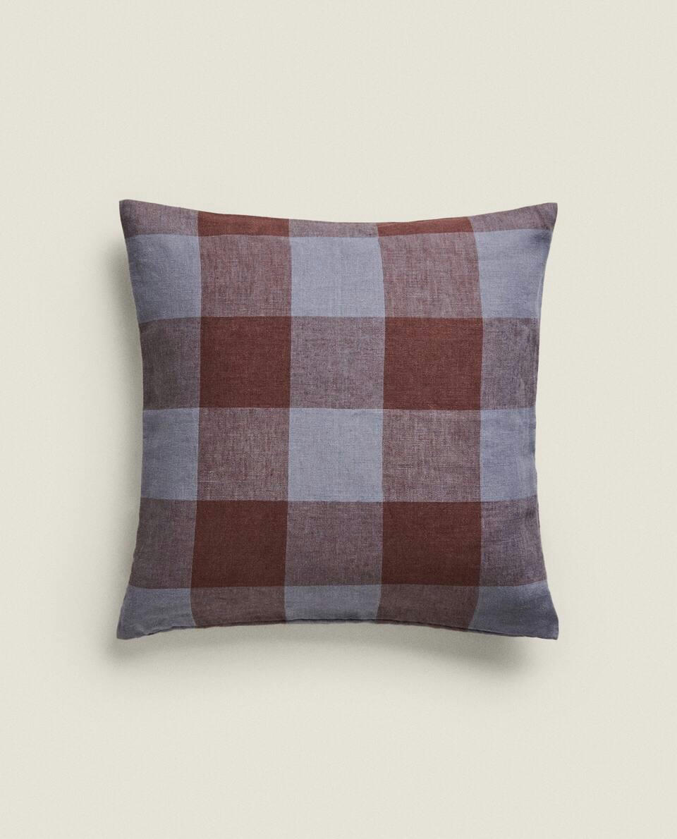 CHECK CUSHION COVER