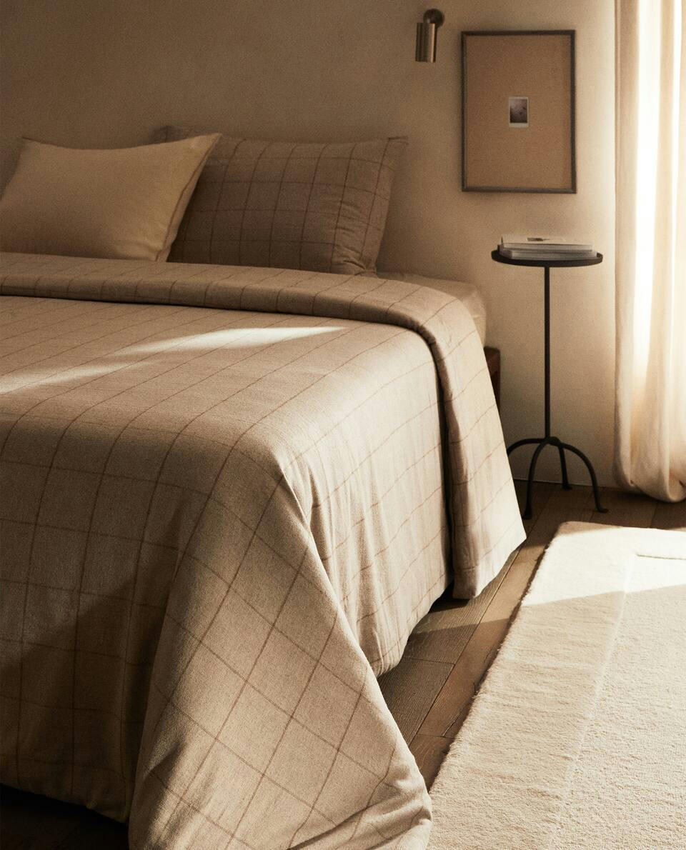 CHECK FLANNEL DUVET COVER