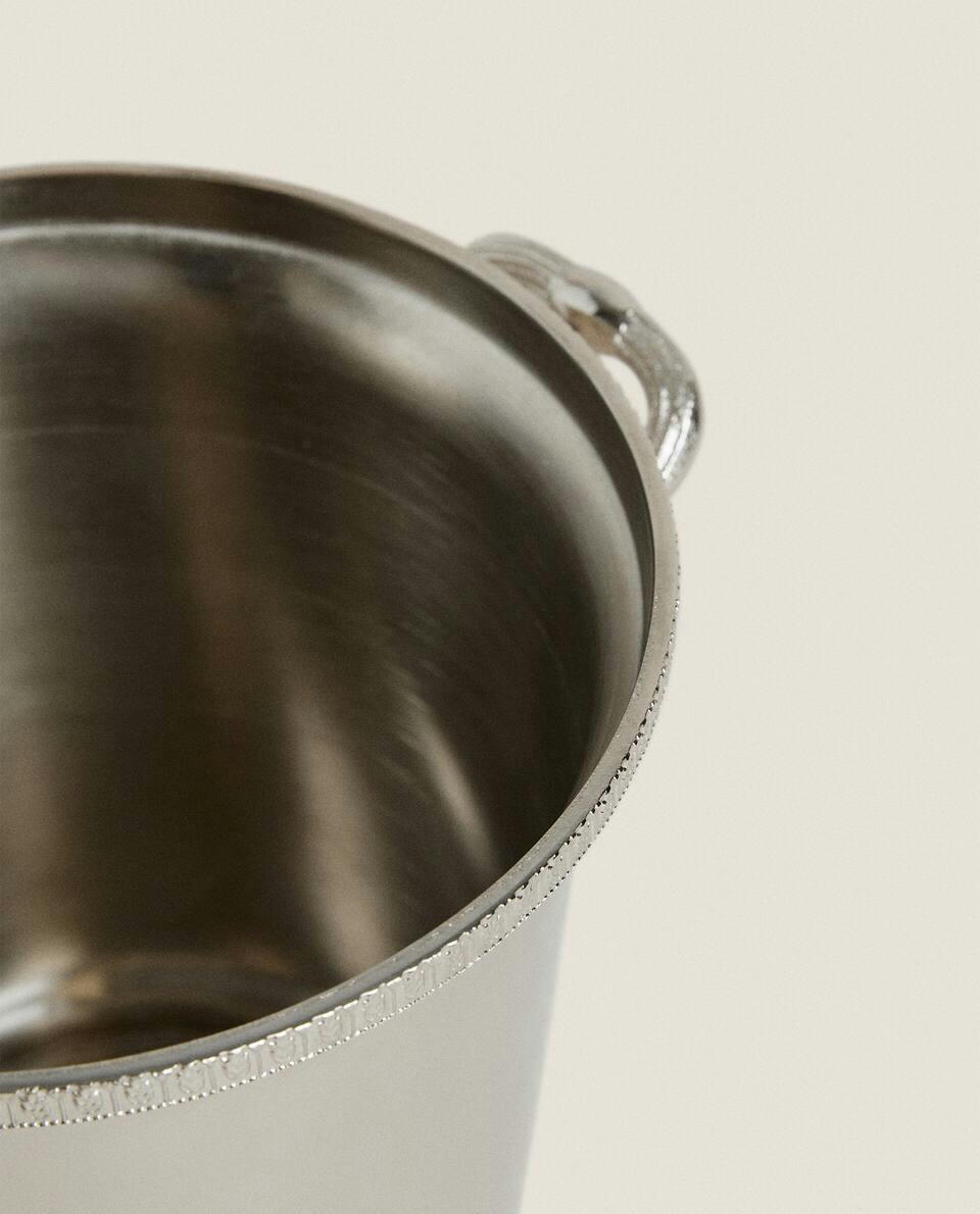 STEEL ICE BUCKET WITH HANDLES