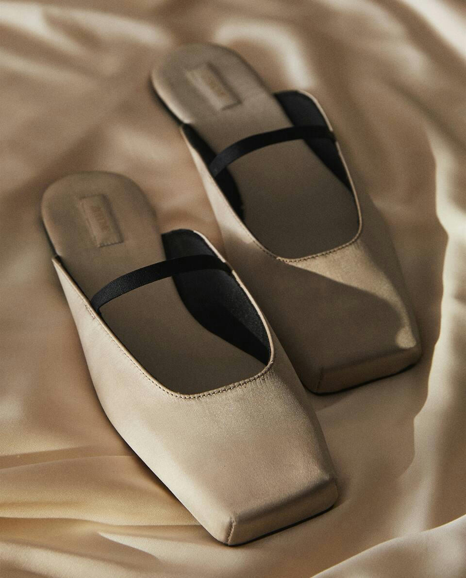 SATIN SLINGBACK BALLERINAS