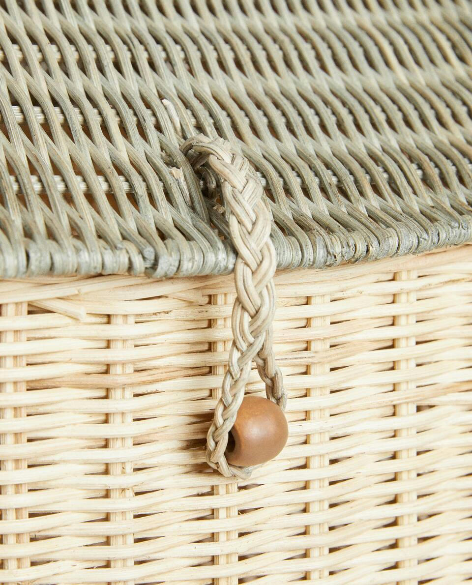 KIDS’ RATTAN HOUSE BASKET