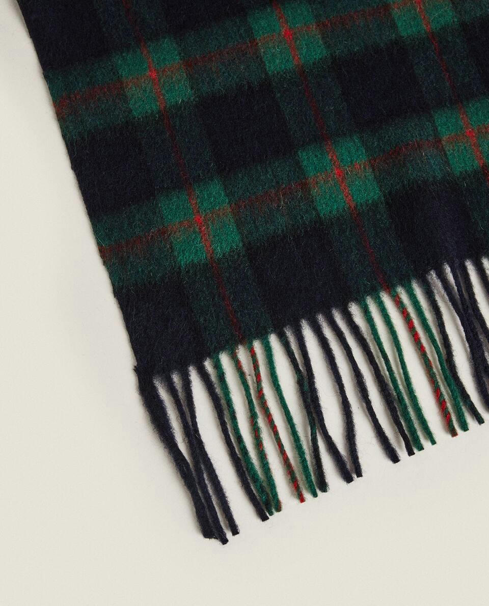 CHRISTMAS TARTAN CHECK WOOL BLANKET
