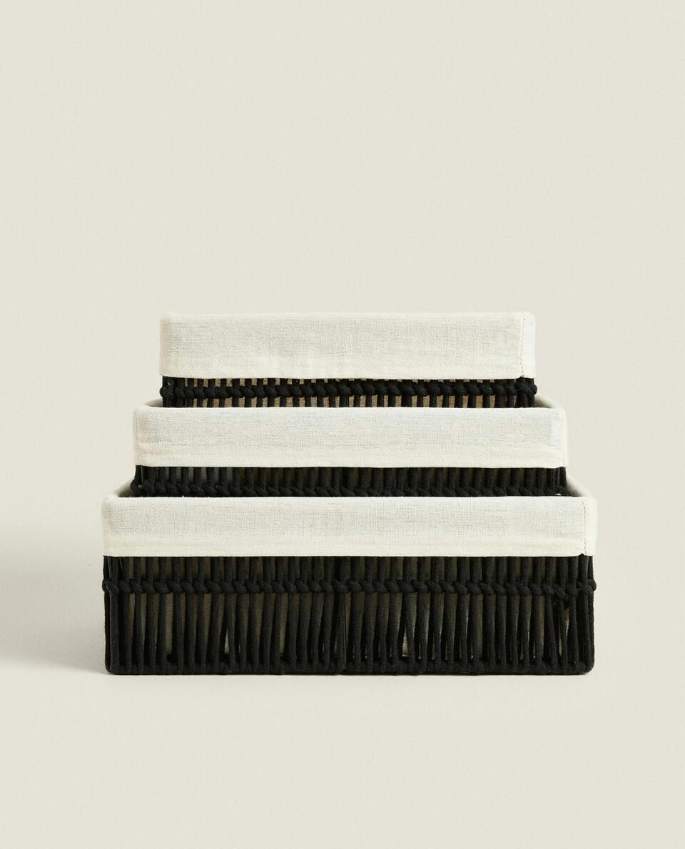 COTTON LINED BASKETS