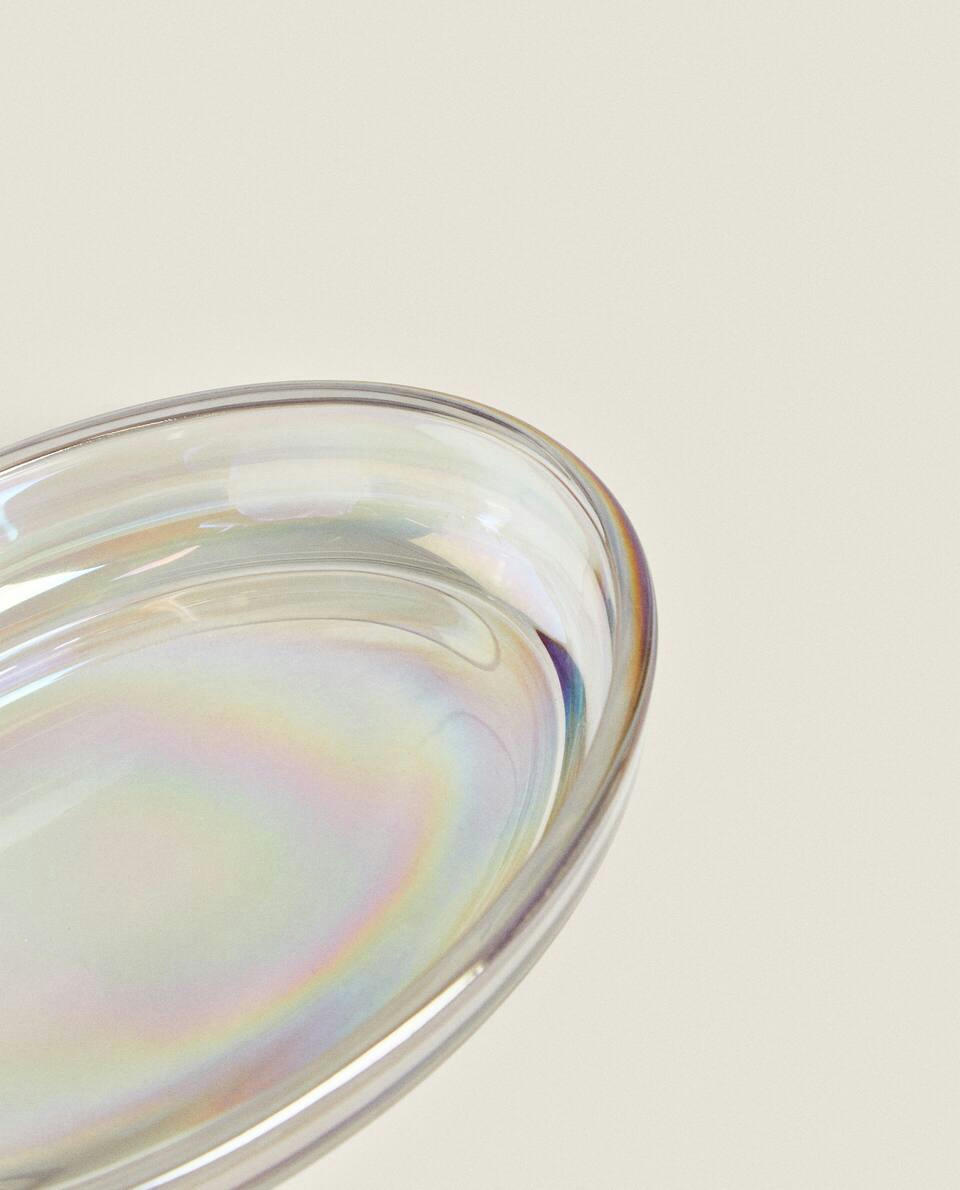 IRIDESCENT GLASS BATHROOM SET