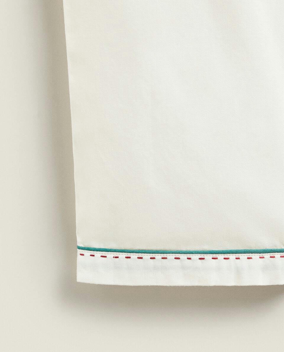 CHILDREN’S CHRISTMAS PYJAMA SET WITH EMBROIDERED COLLAR