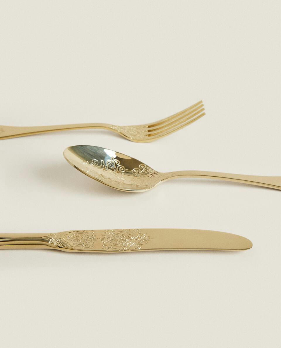 DECORATIVE ENGRAVED CUTLERY SET (3-PACK)