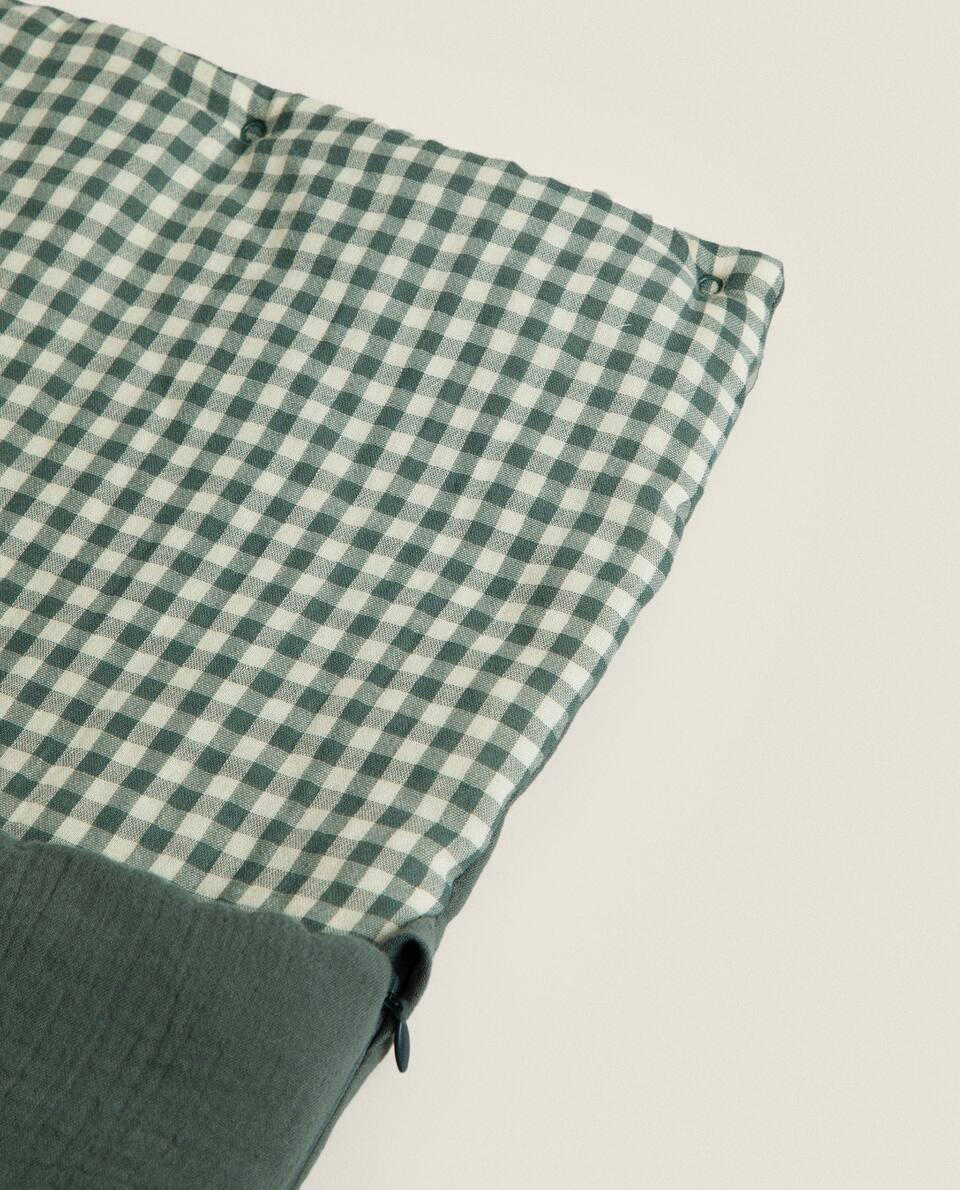 CHILDREN’S GINGHAM COTTON CARRYCOT BABY WRAP