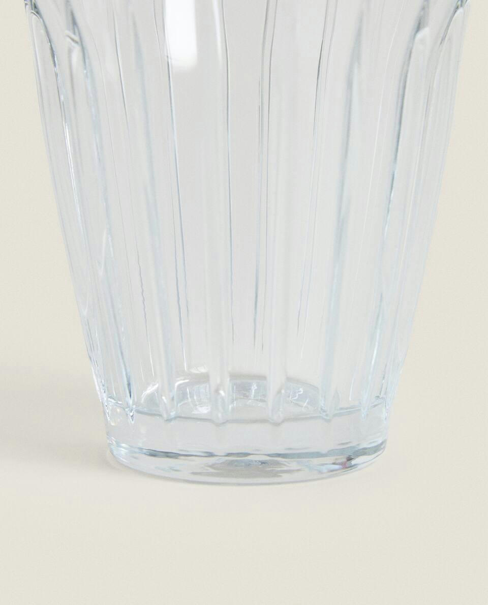 FACETED GLASS TUMBLER