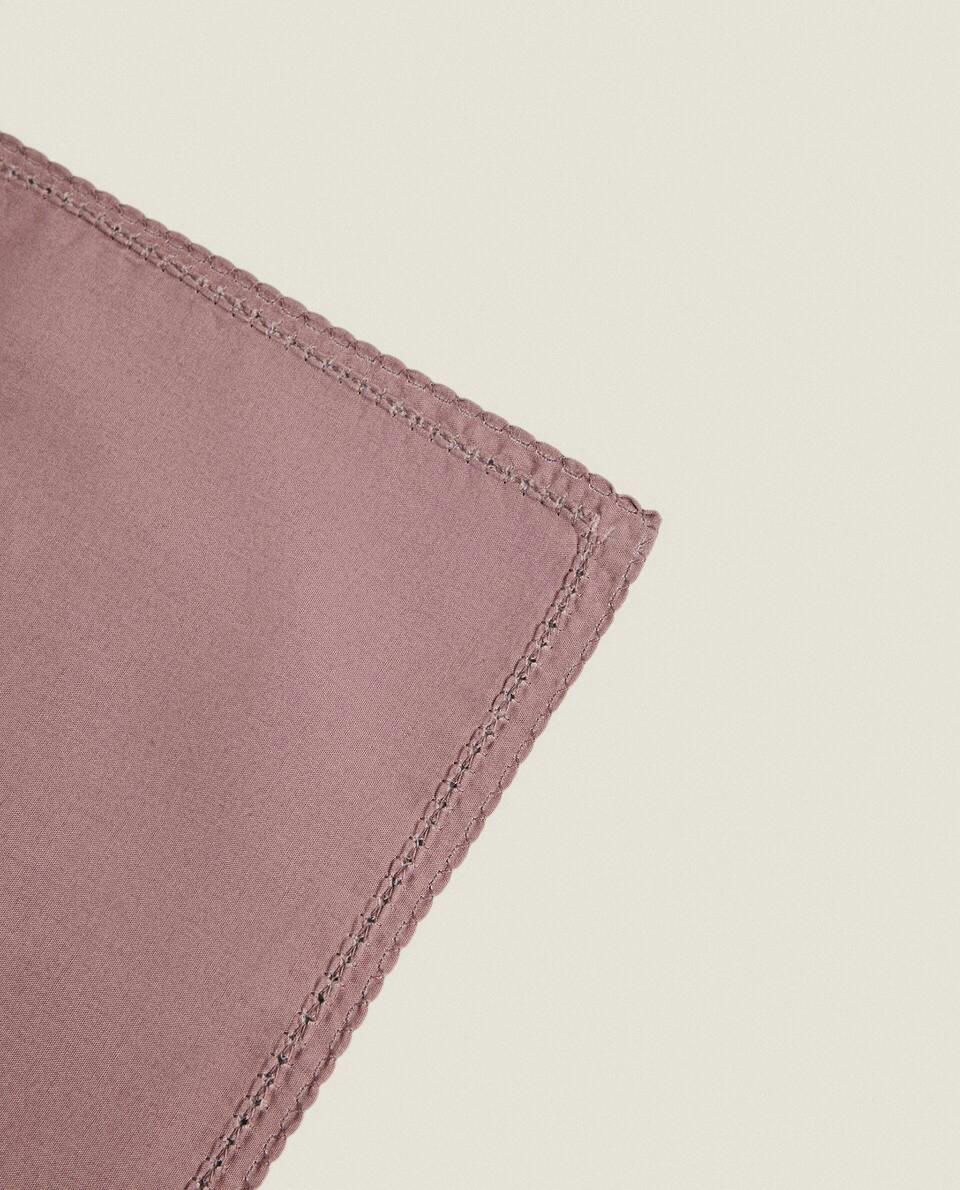 CHILDREN’S FLAT SHEET AND PILLOWCASE SET WITH TOPSTITCHING