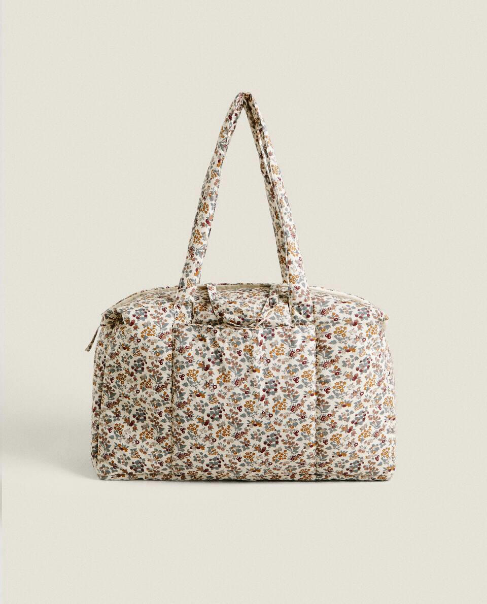 FLORAL PRINT FABRIC CHILDREN’S MATERNITY BAG