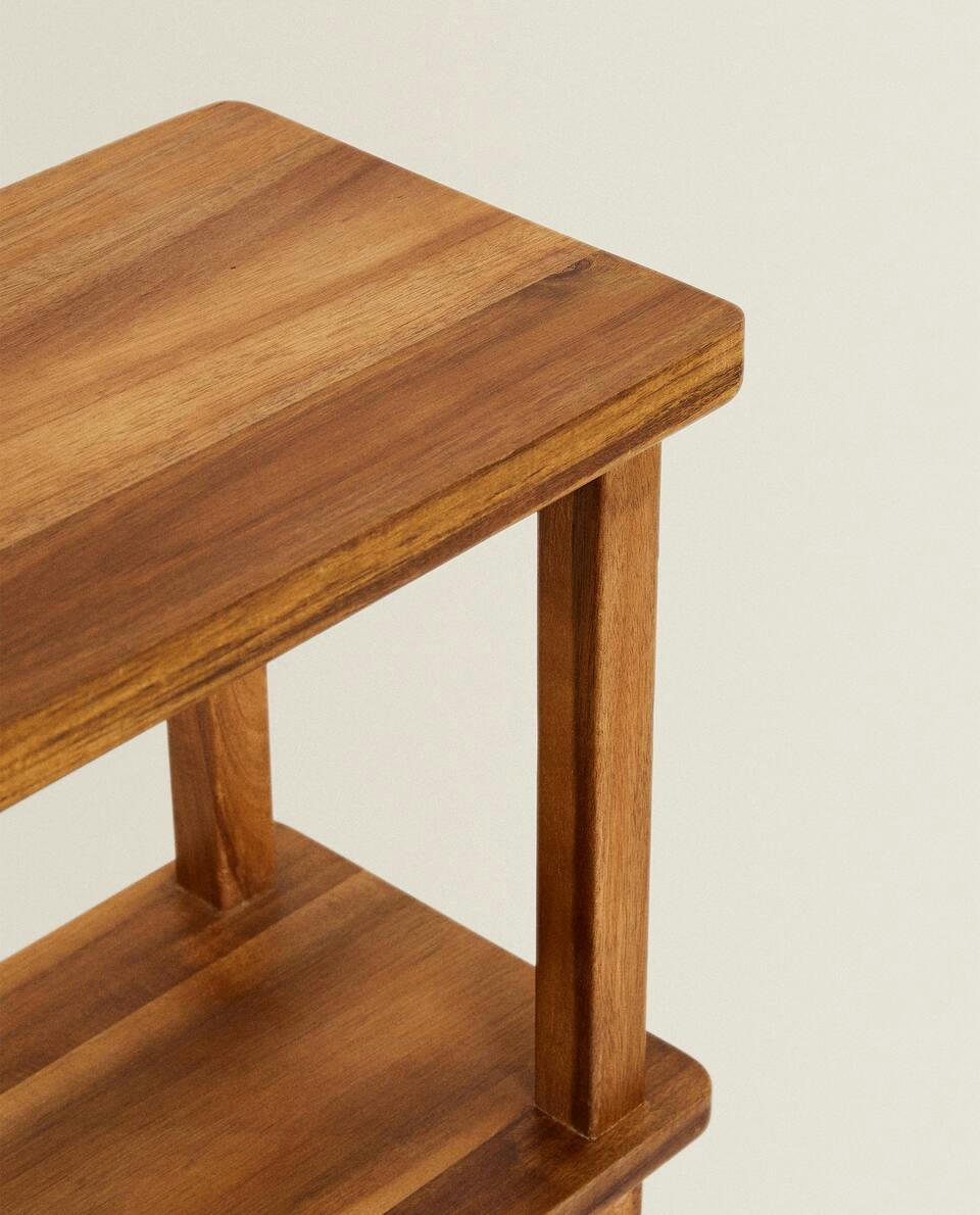 ACACIA WOOD SHELVING UNIT