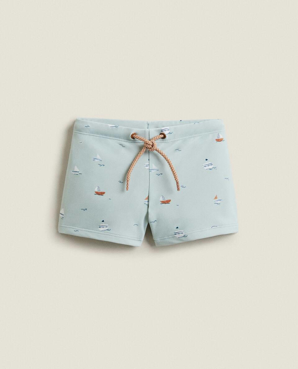 BOAT PRINT SWIMMING TRUNKS