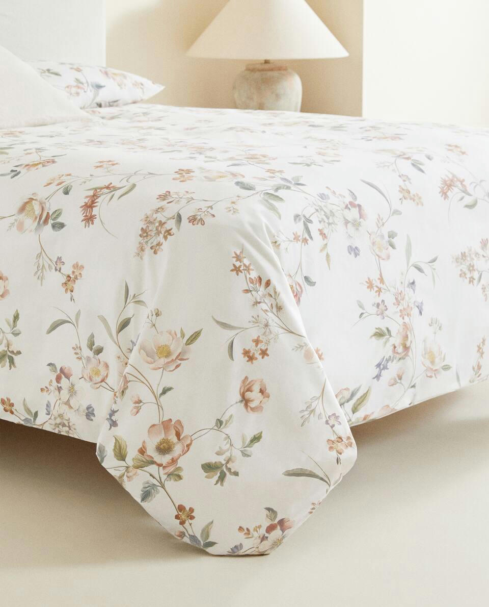 FLORAL PRINT DUVET COVER