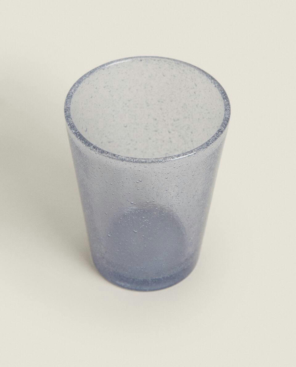 BUBBLE-EFFECT GLASS TUMBLER