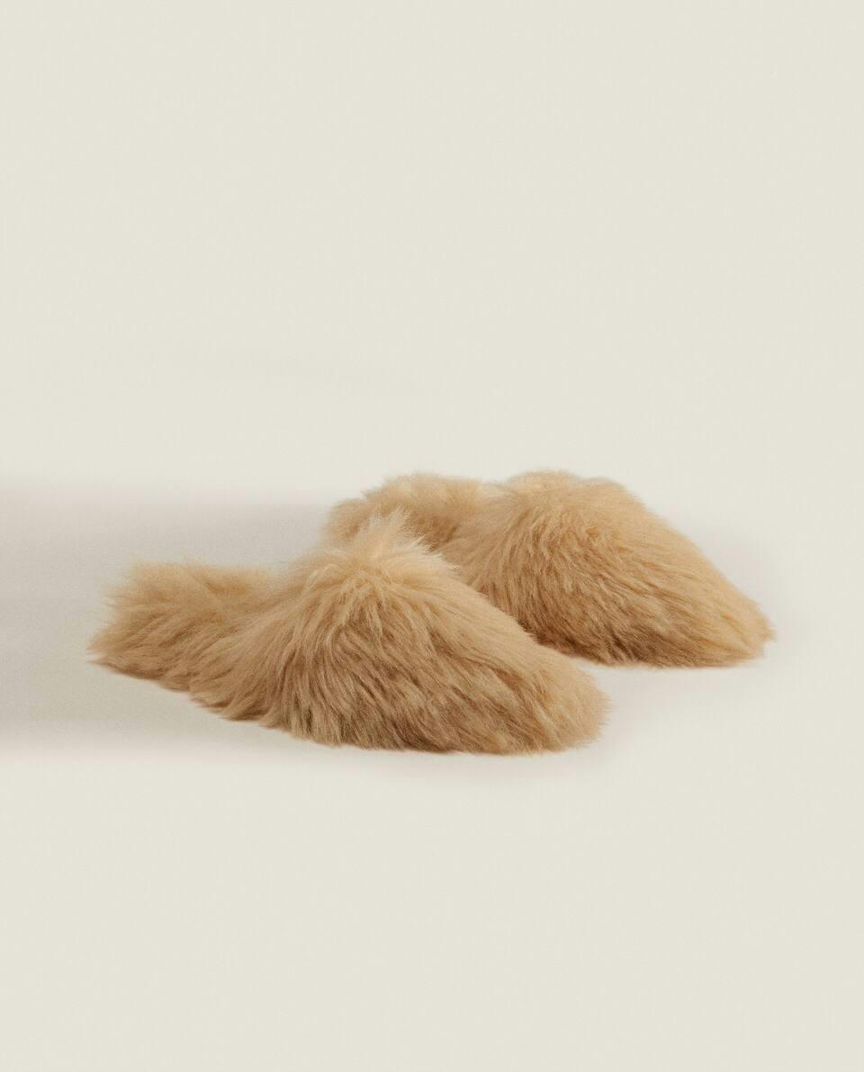 FAUX FUR MULE SLIPPERS