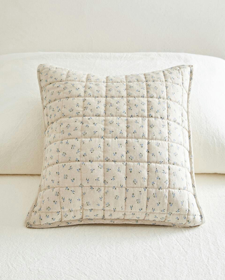FLORAL PRINT CUSHION COVER