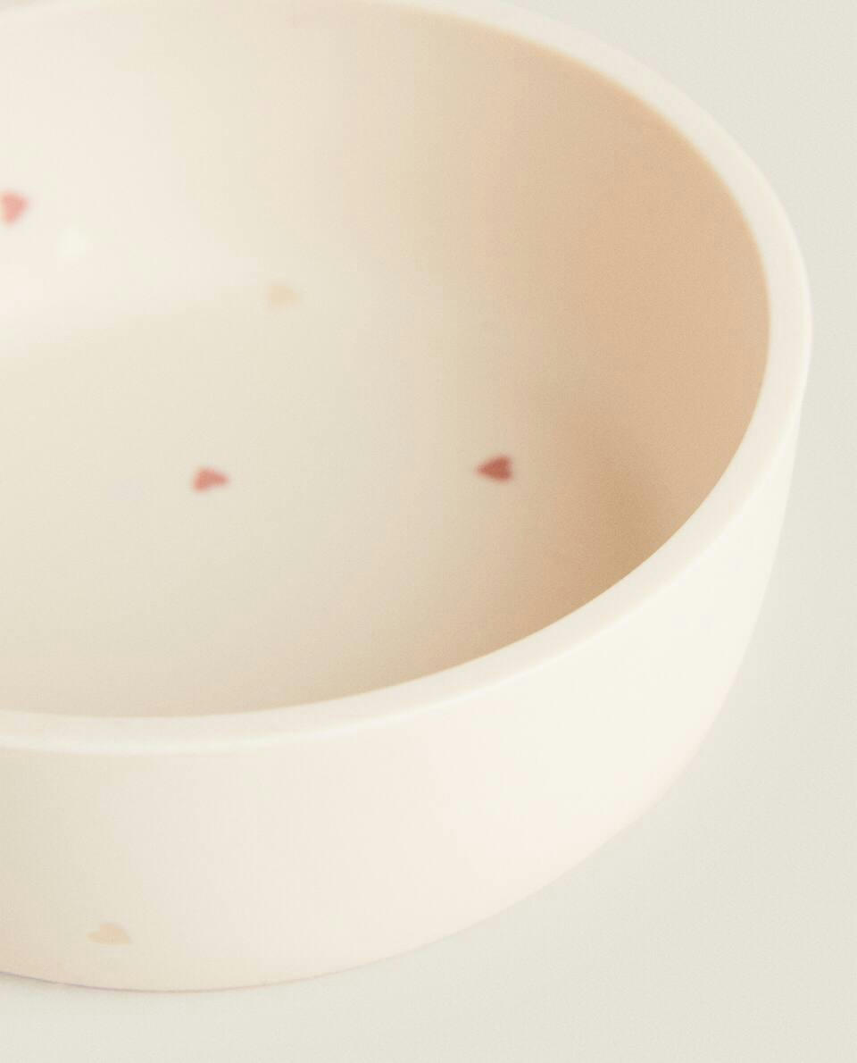 SILICONE HEART BOWL