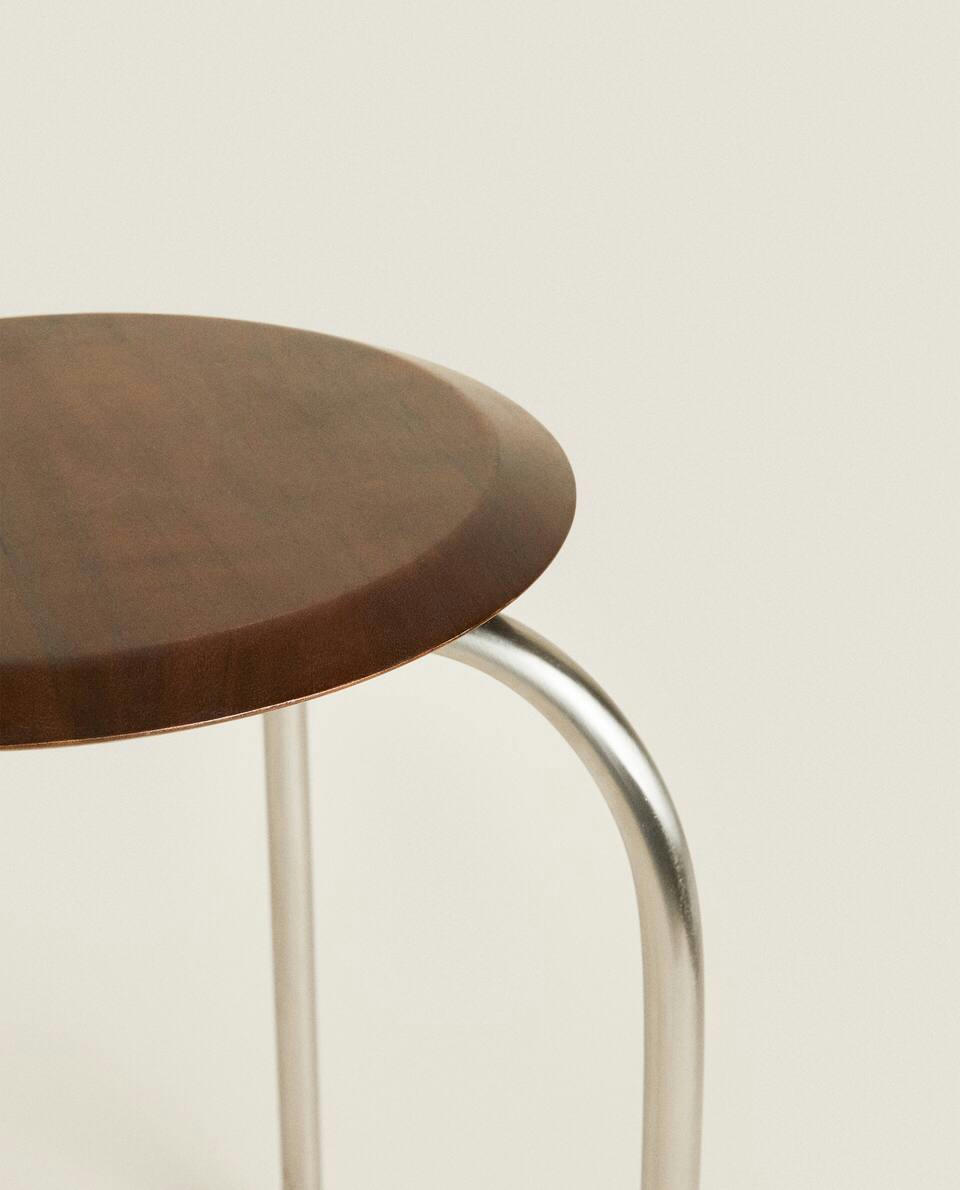 ACACIA STEEL STOOL