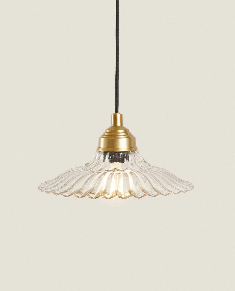 WAVY GLASS CEILING LAMP