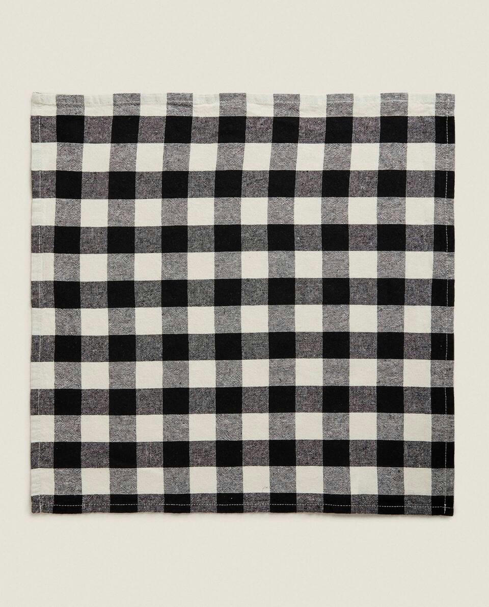 CHECK LINEN NAPKIN (PACK OF 2)