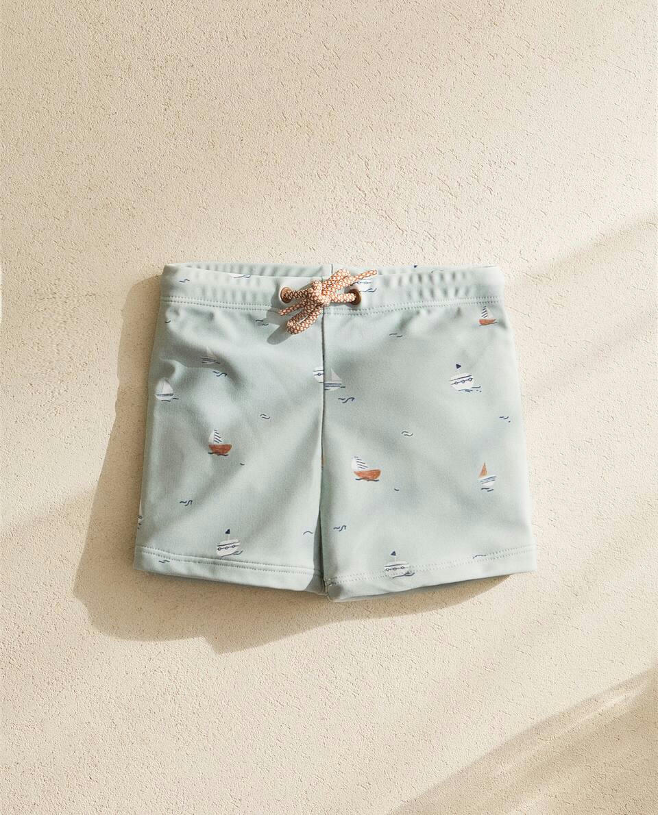 BOAT PRINT SWIMMING TRUNKS