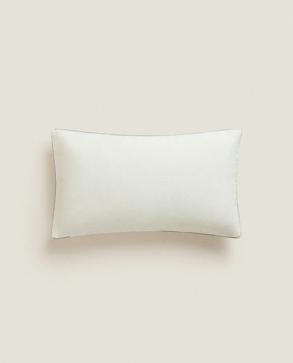 CUSHION COVER WITH TOPSTITCHING