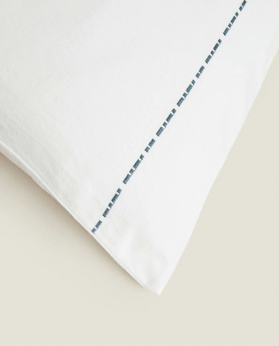 CUSHION COVER WITH TOPSTITCHING