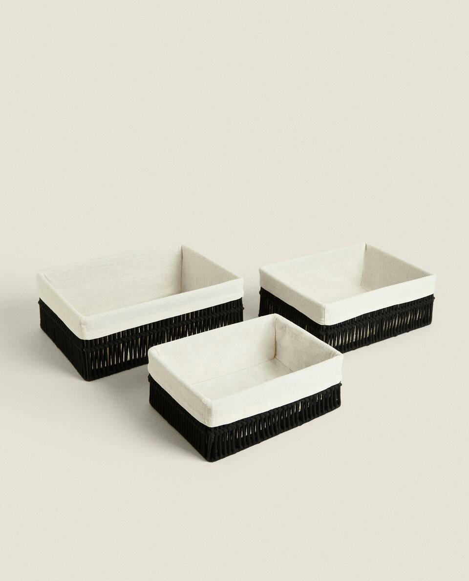 COTTON LINED BASKETS