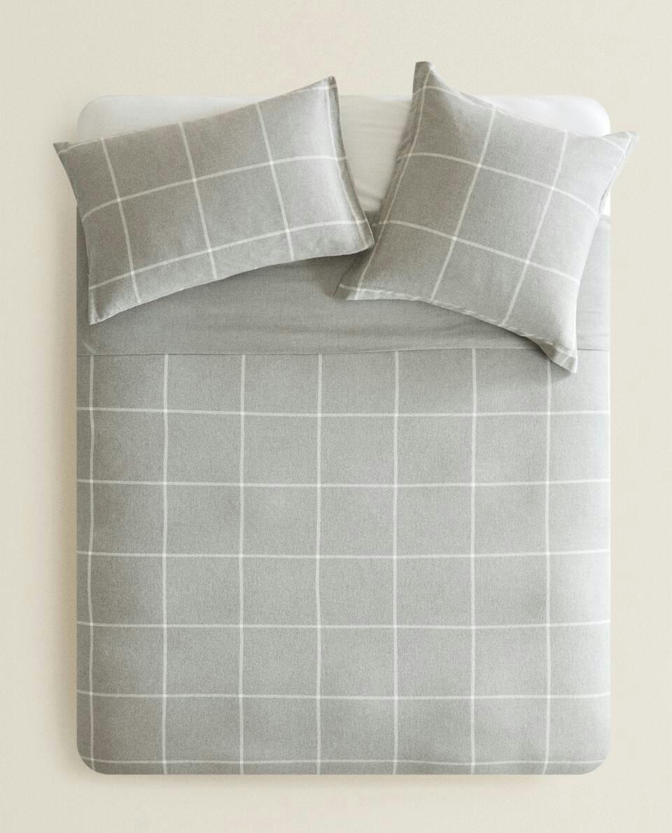 CHECK FLANNEL DUVET COVER