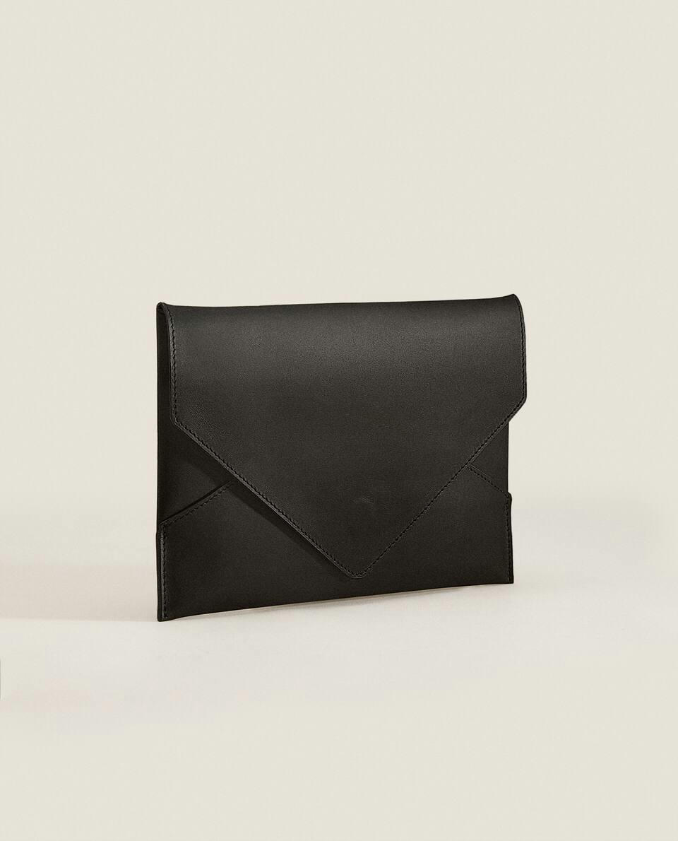 LEATHER DOCUMENT HOLDER CLUTCH