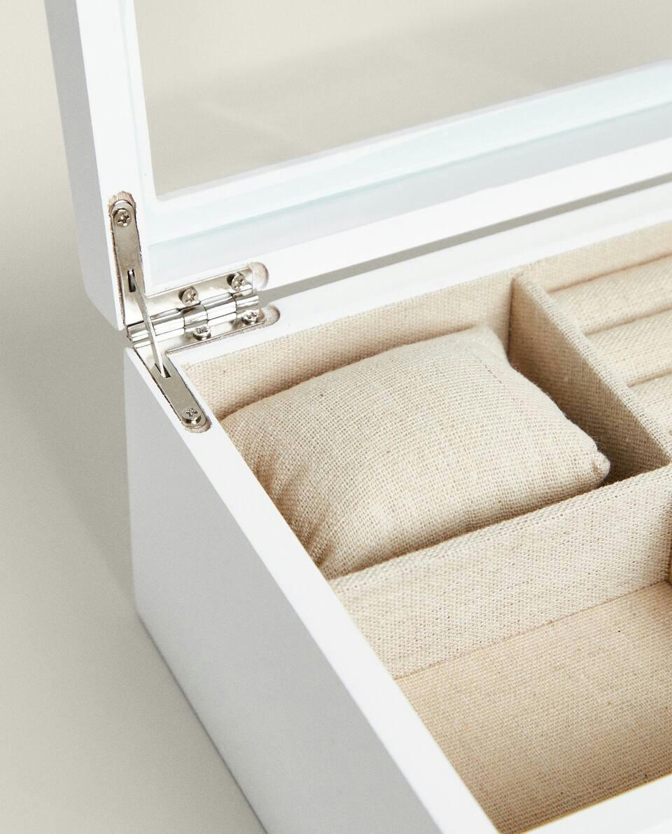 LACQUERED JEWELLERY BOX WITH DRAWER